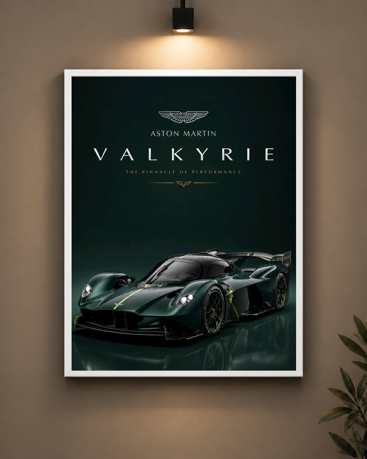 Aston Martin Valkyrie Frame in white frame - PrintIt
