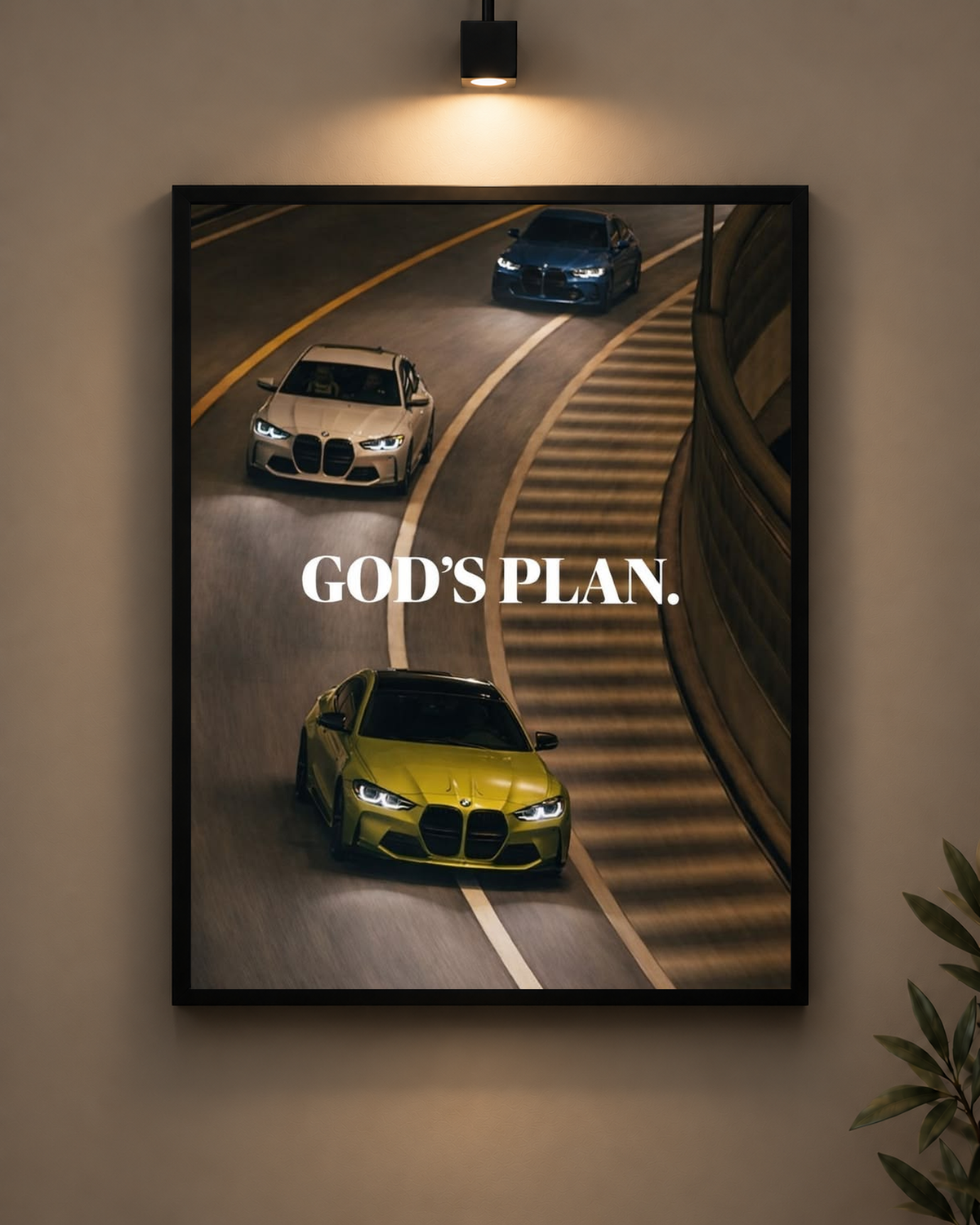 BMW God's Plan Frame in black frame - PrintIt