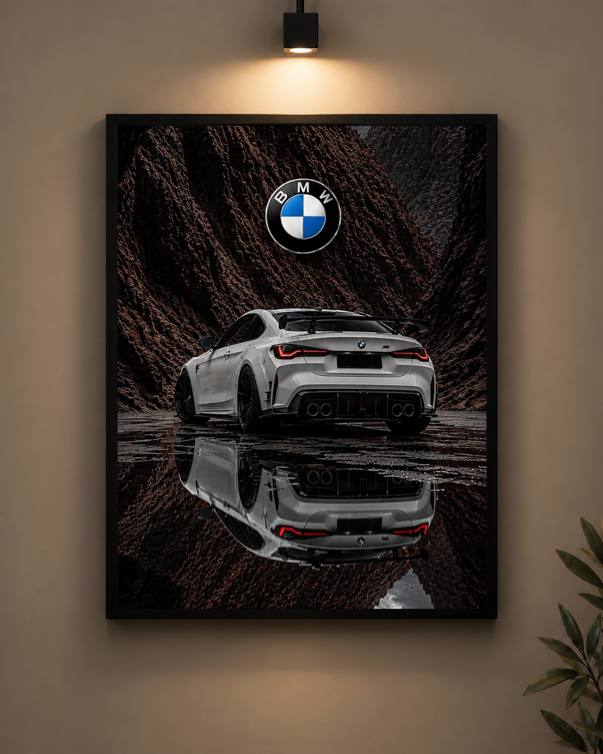 BMW Night Reflection Frame in black frame - PrintIt