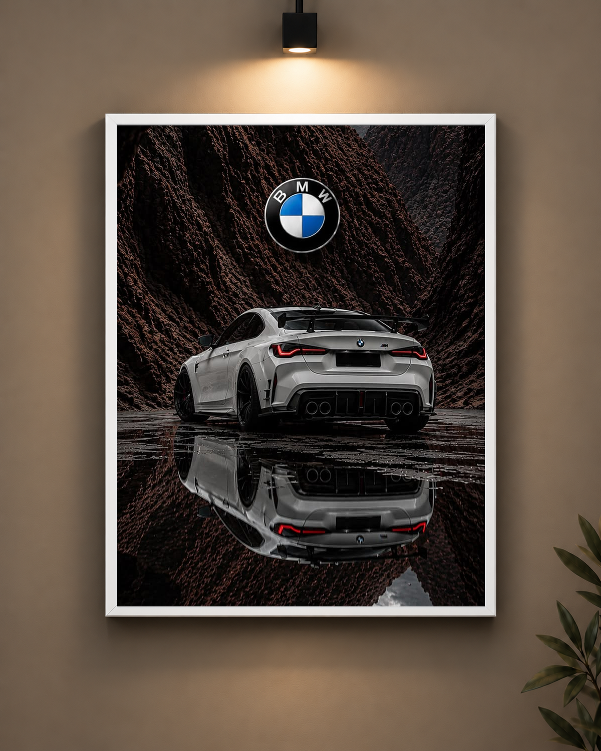 BMW Night Reflection Frame in black frame - PrintIt