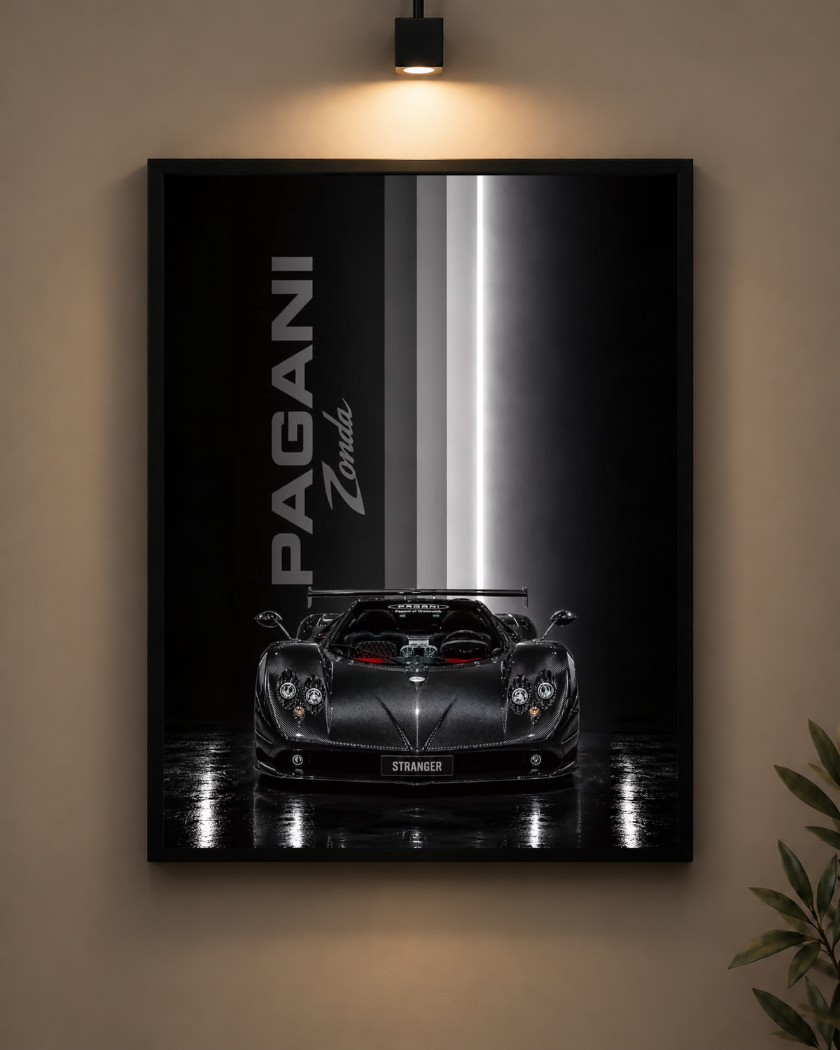 Pagani Dark Frame in black frame - PrintIt