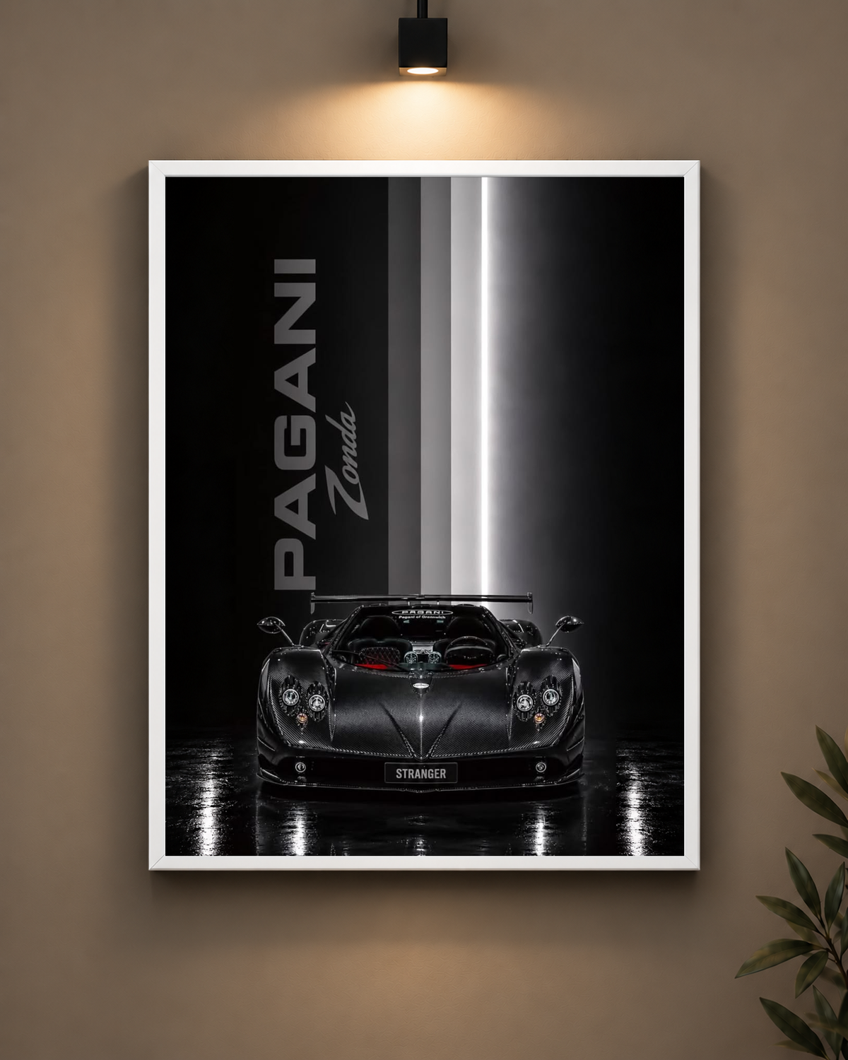 Pagani Dark Frame in black frame - PrintIt
