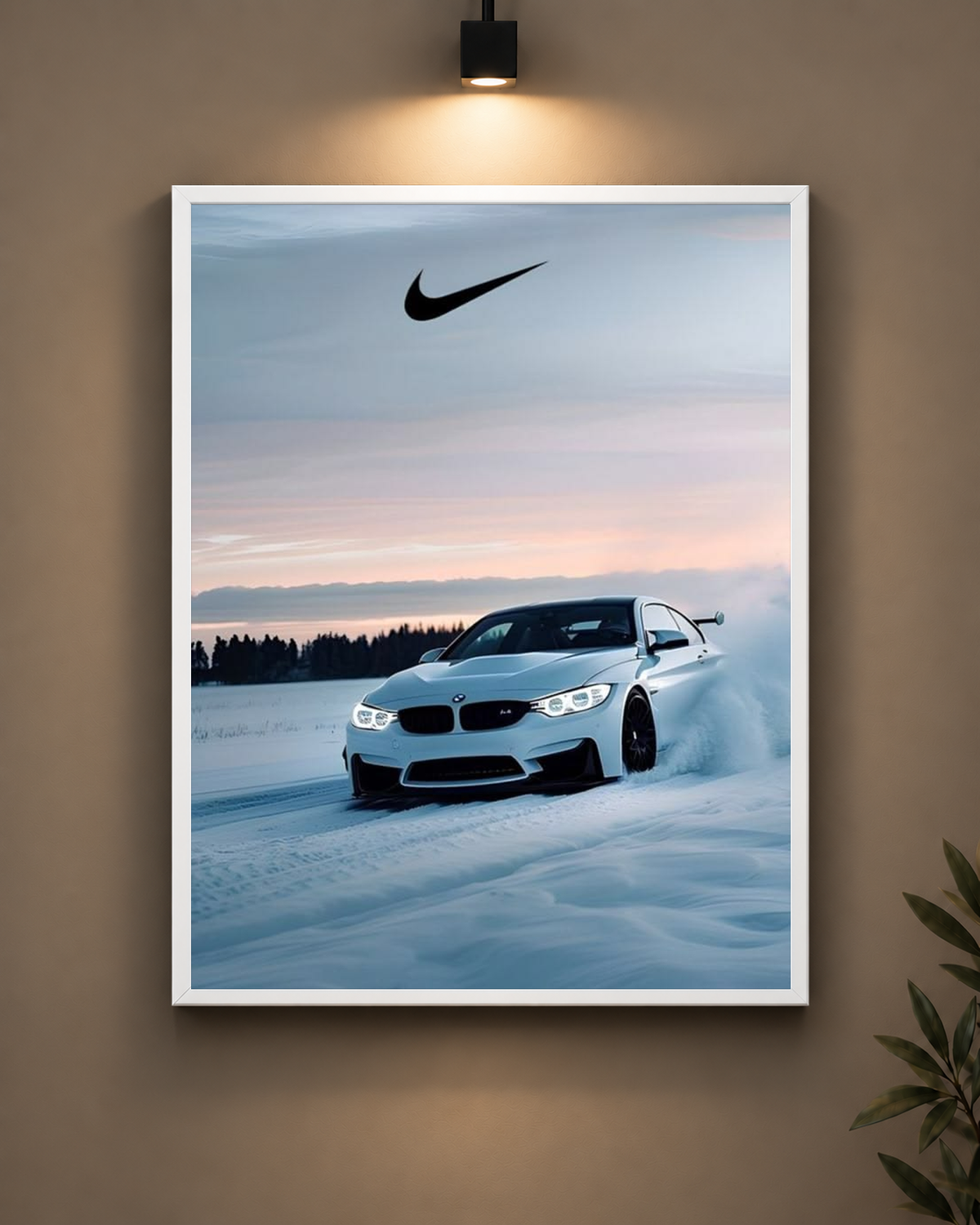 BMW Nike Sunset Frame in black frame - PrintIt