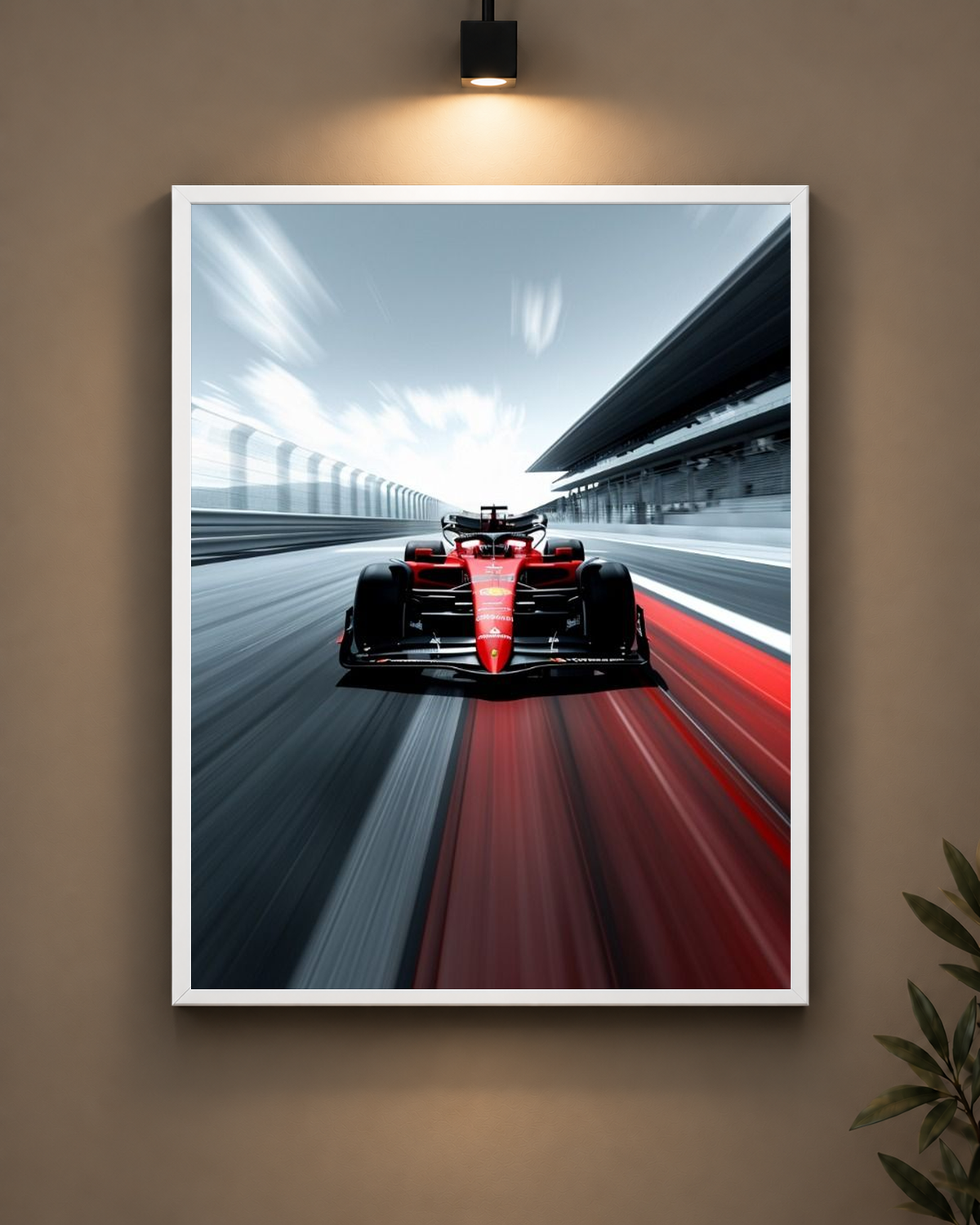 Ferrari Sense Of Speed Frame in white frame - PrintIt