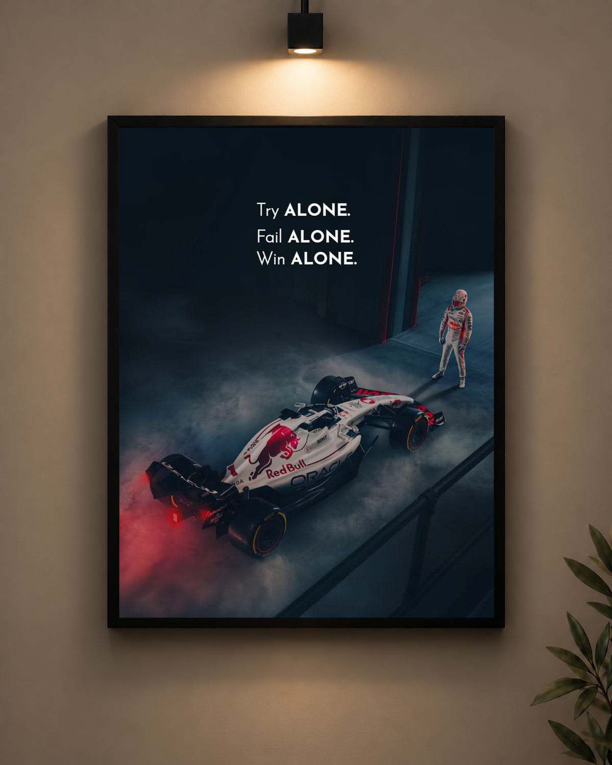 Try Alone F1 Frame in black frame - PrintIt