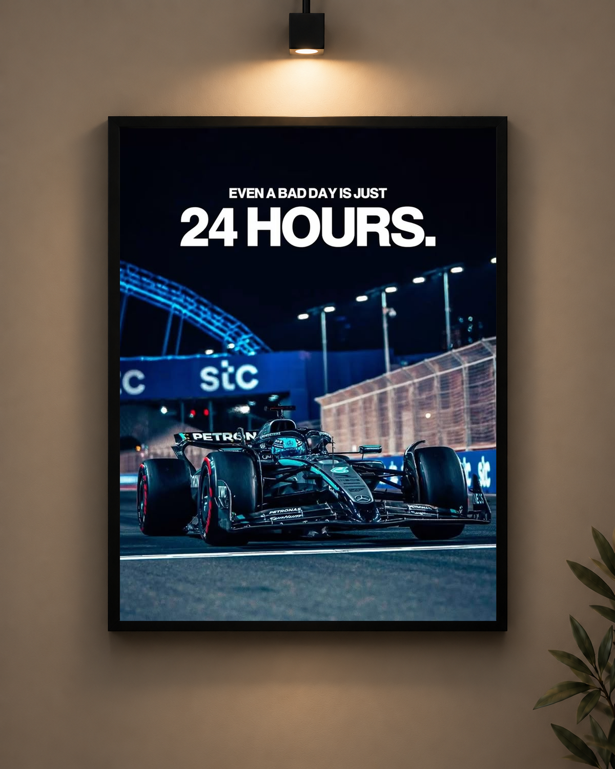 Mercedes 24 Hours Frame in black frame - PrintIt