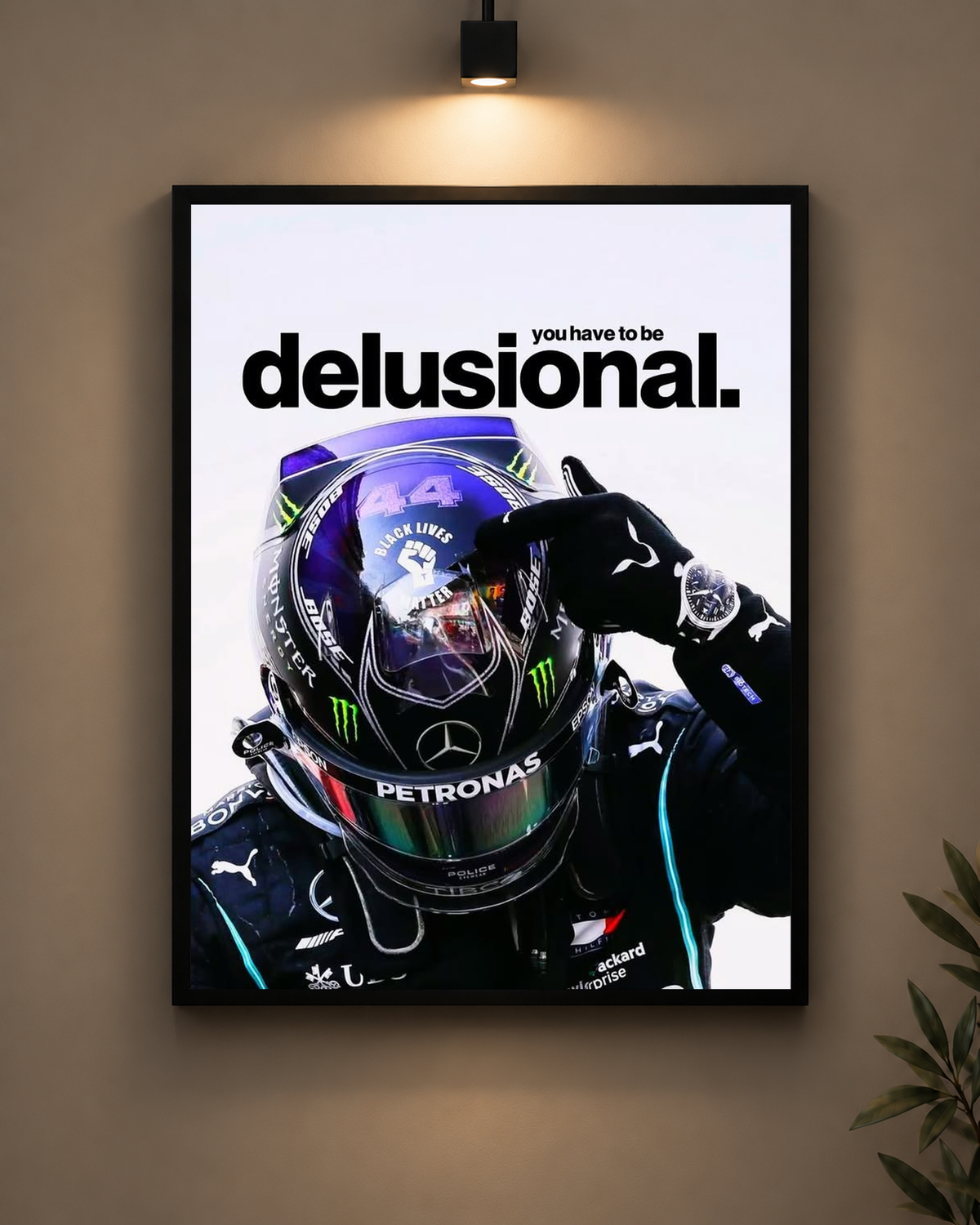 Mercedes Delusional Frame in black frame - PrintIt