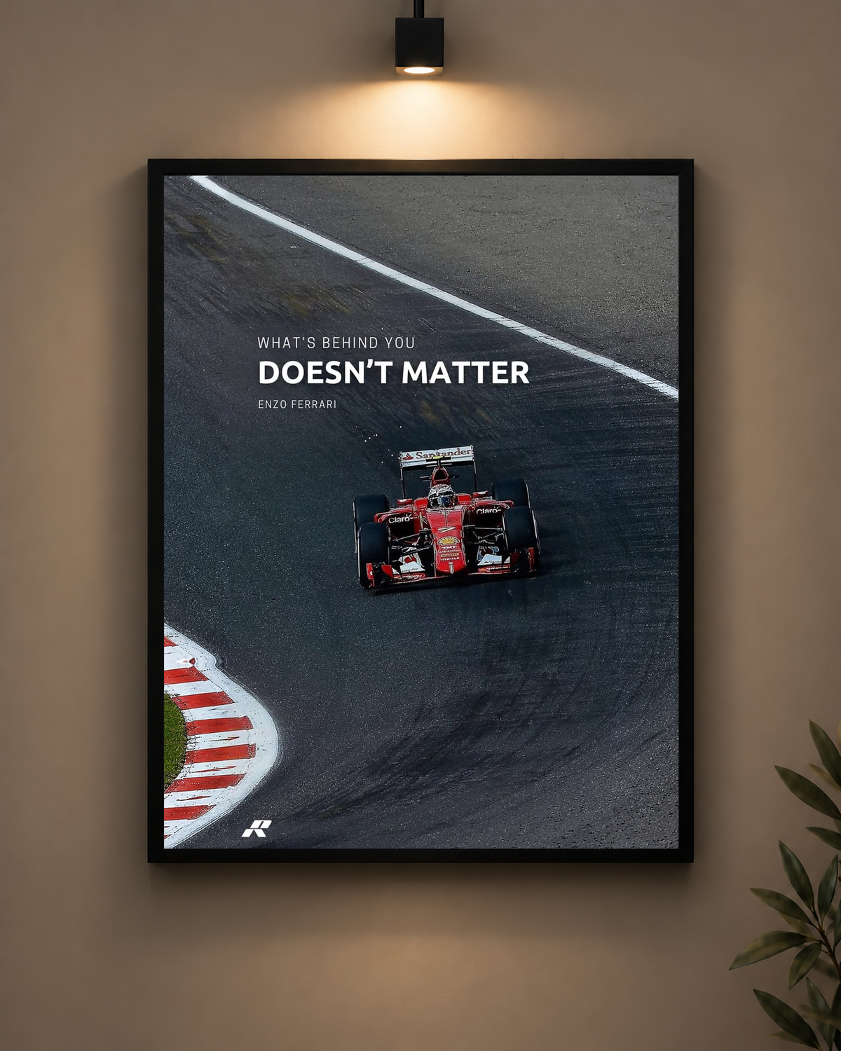 Ferrari Doesn’t Matter Frame in black frame - PrintIt
