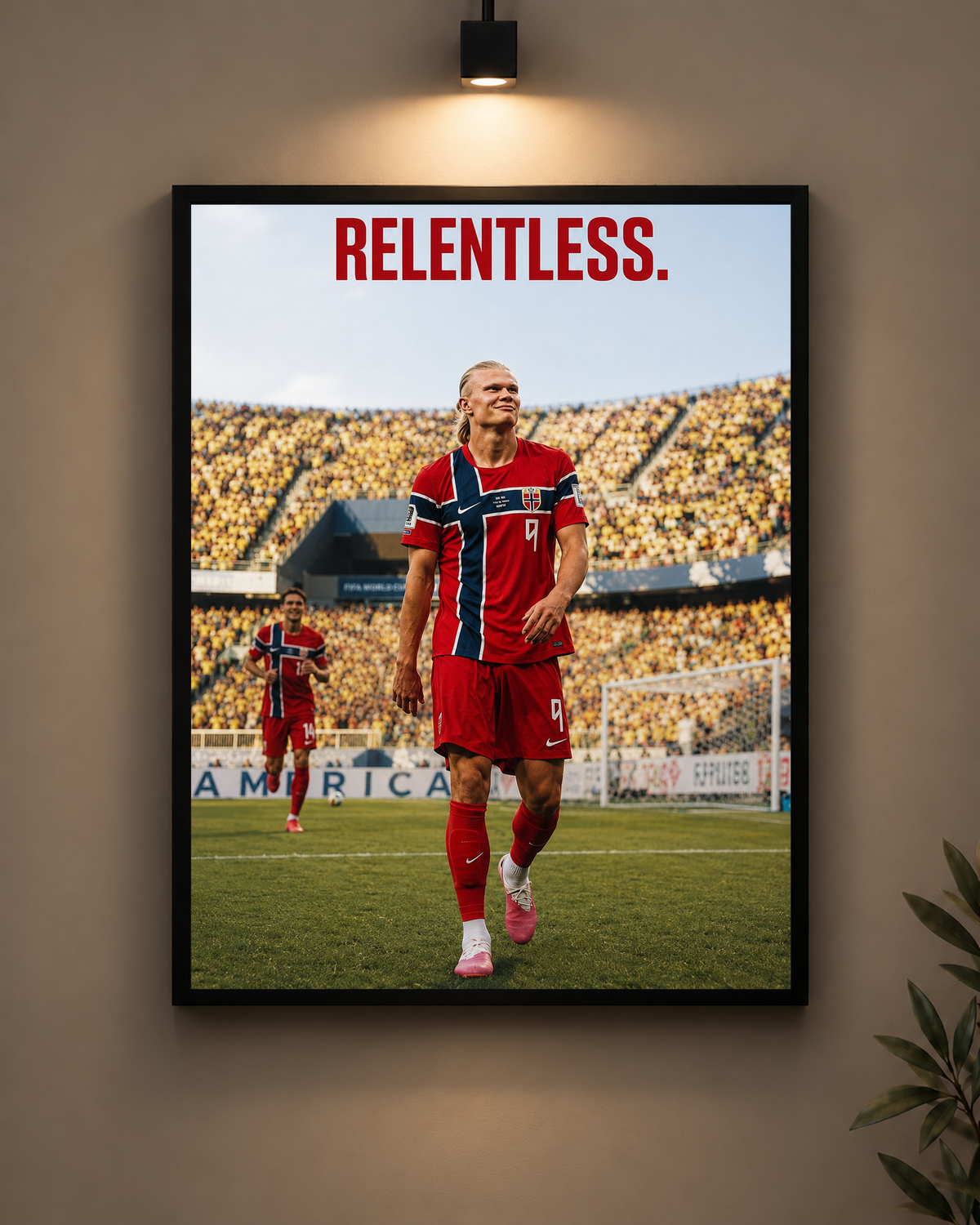 Haaland Relentless Frame in black frame - PrintIt