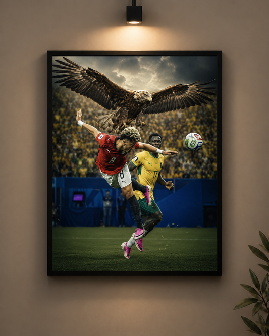 Egypt Eagle Frame in black frame - PrintIt