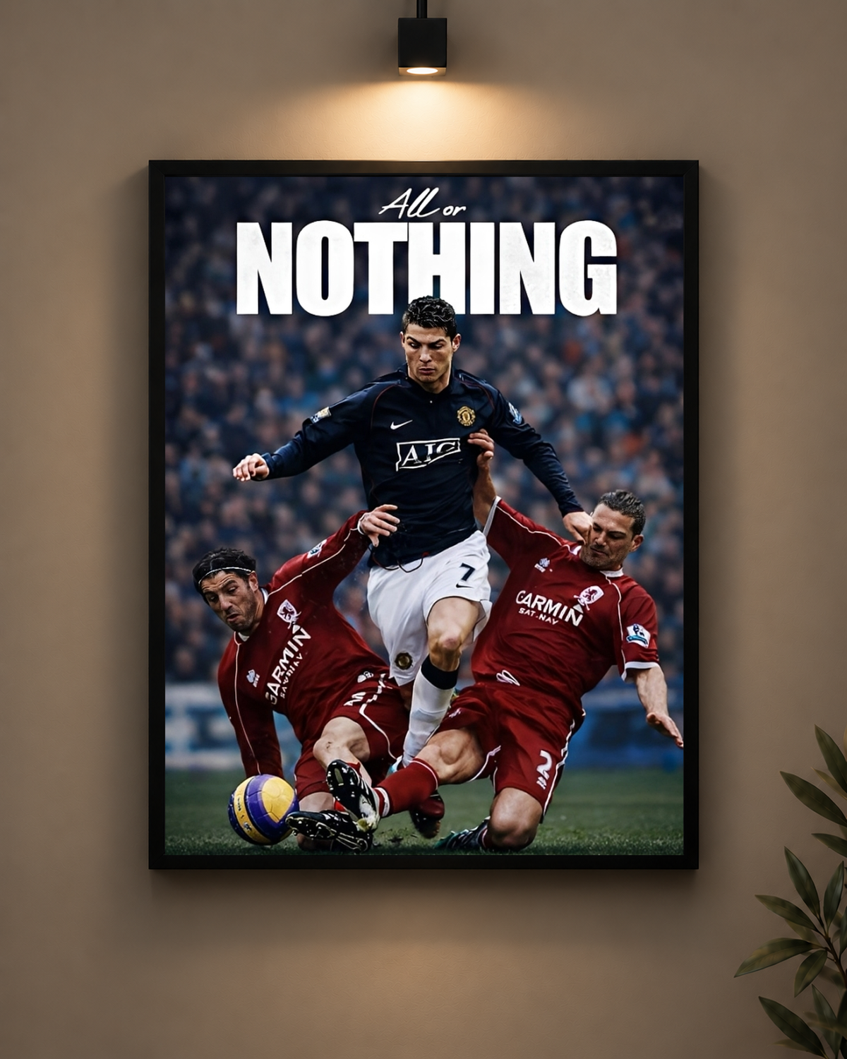 Ronaldo All Or Nothing Frame in black frame - PrintIt