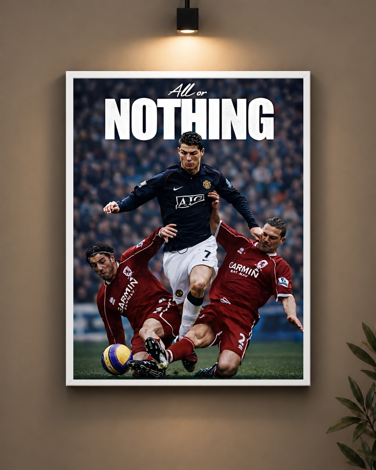 Ronaldo All Or Nothing Frame in white frame - PrintIt