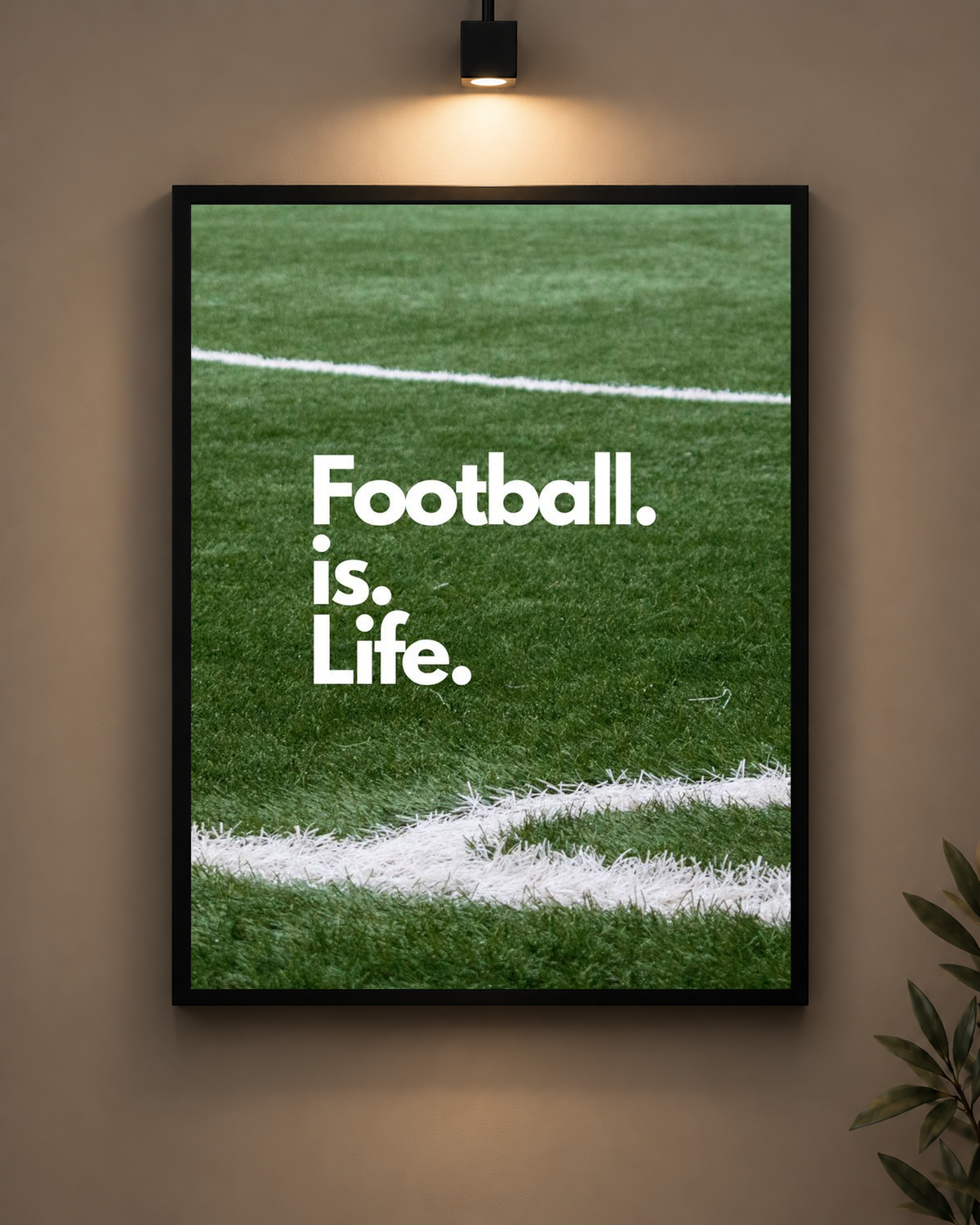 Football Is Life Frame in black frame - PrintIt
