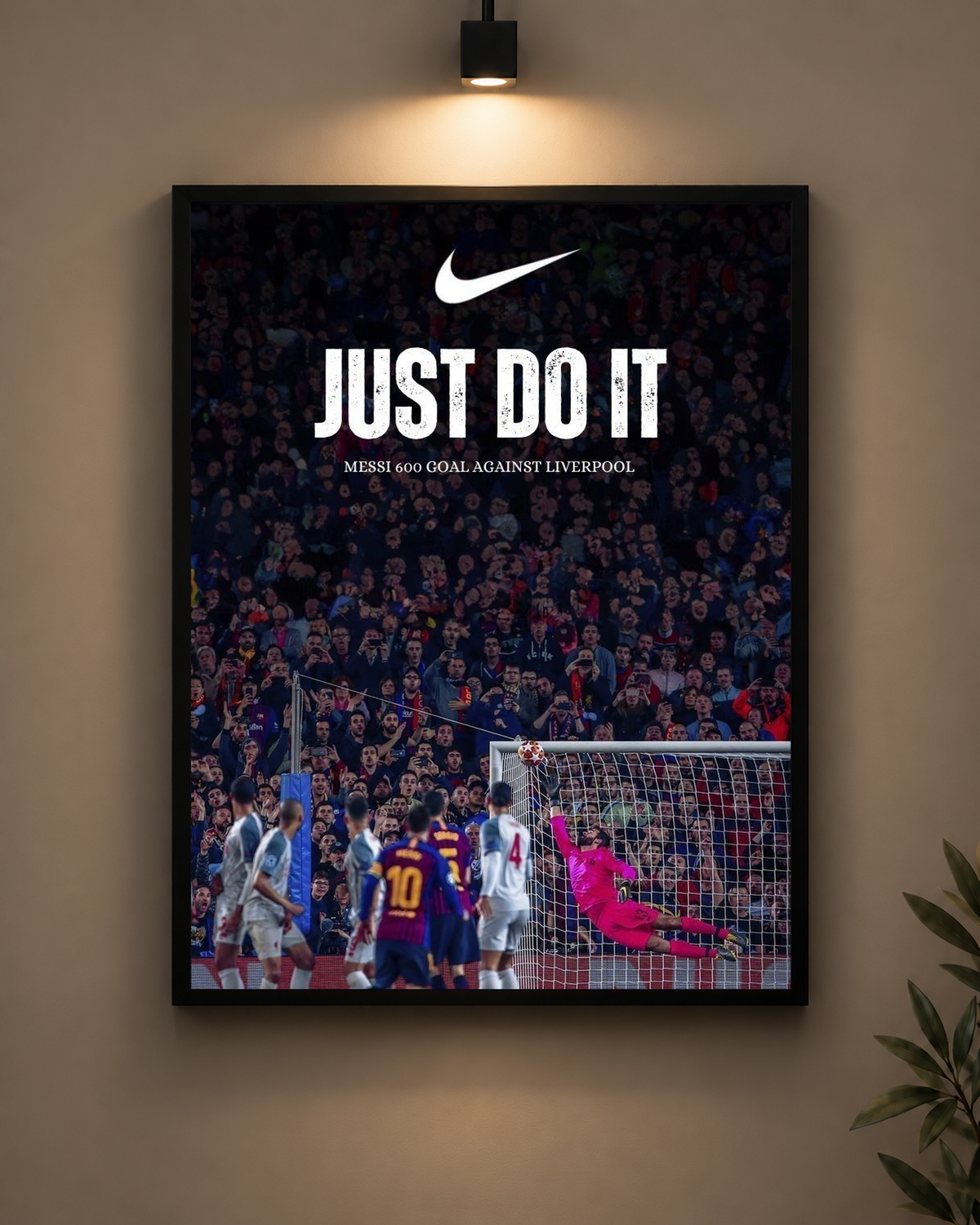 Messi Just Do It Frame in black frame - PrintIt