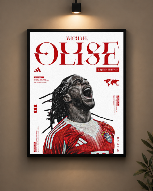Olise Bayern Frame in black frame - PrintIt