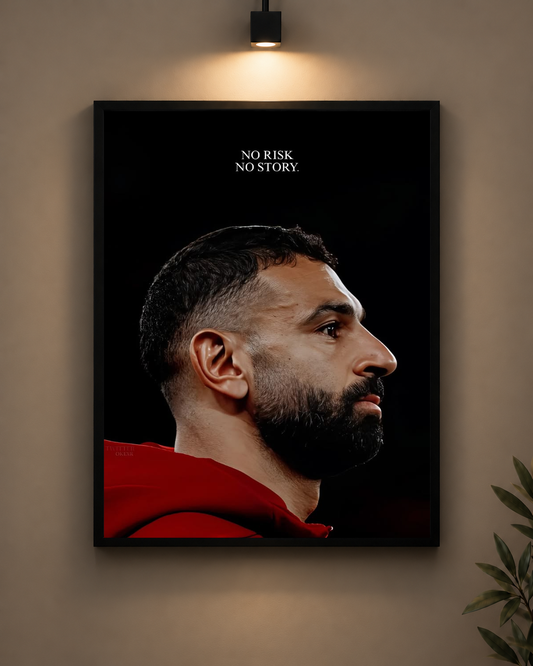 Salah No Risk No Story Frame in black frame - PrintIt