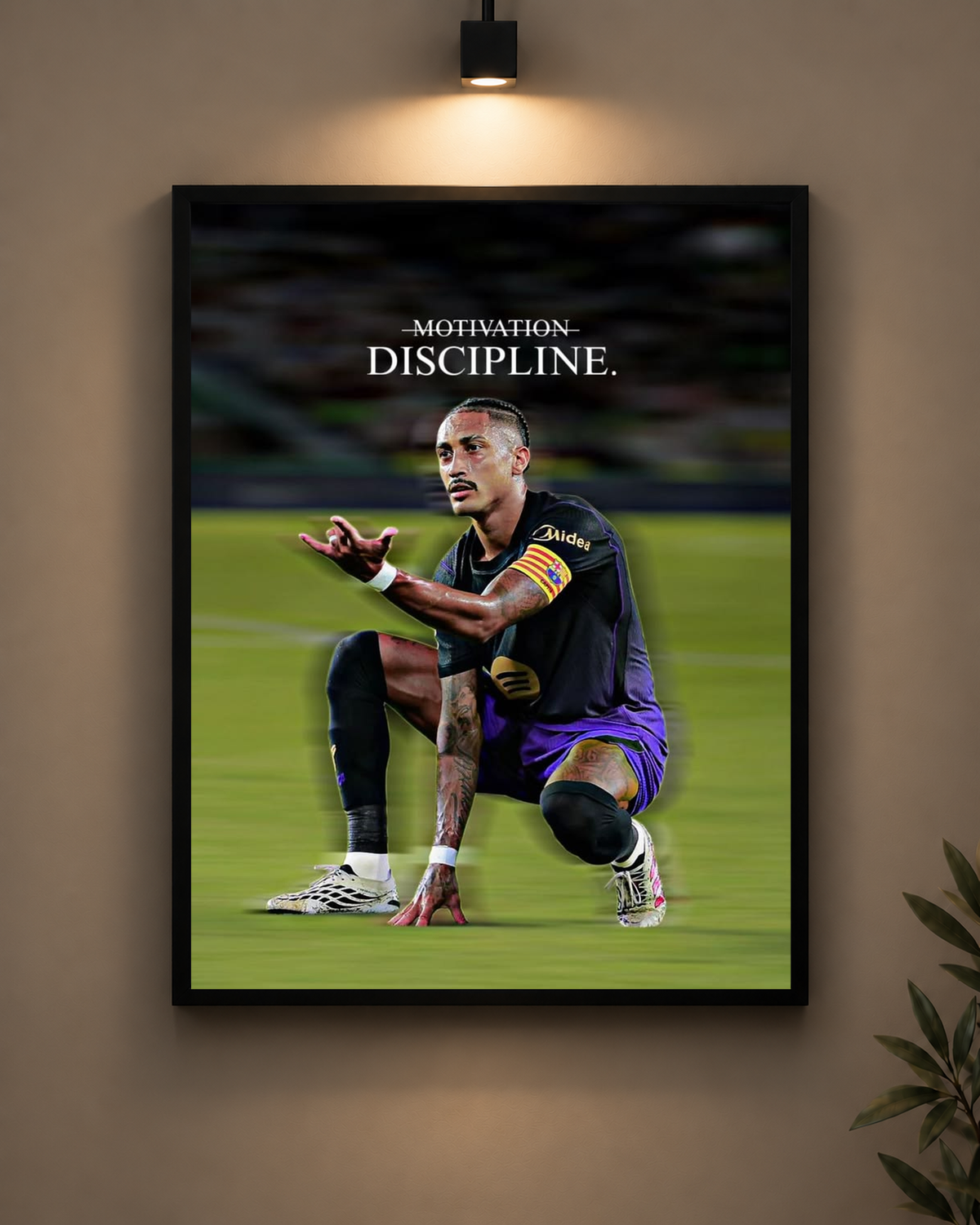 Raphinha Discipline Frame in black frame - PrintIt