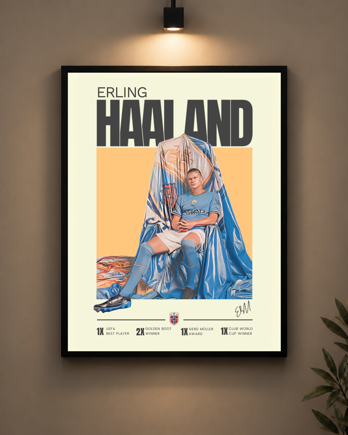 Haaland Throne Frame in black frame - PrintIt