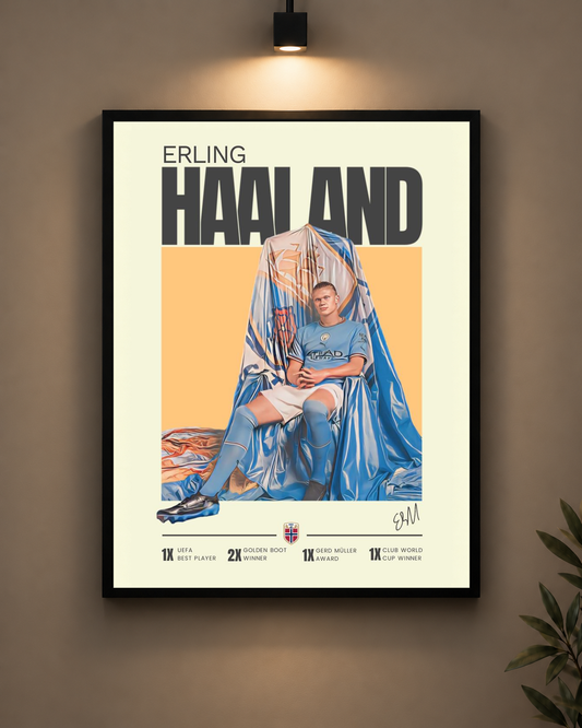 Haaland Throne Frame in black frame - PrintIt