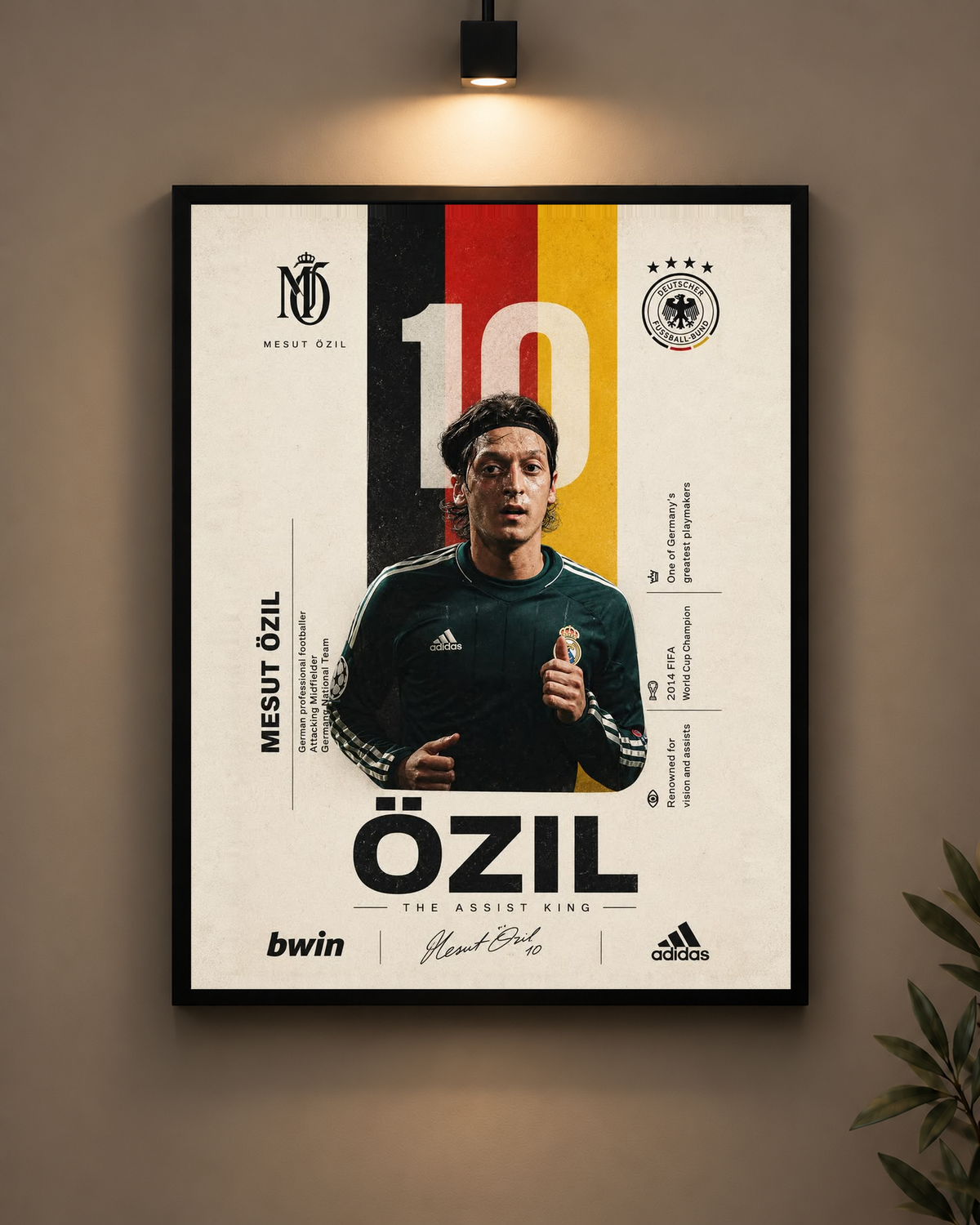 Ozil Assist King Frame in black frame - PrintIt
