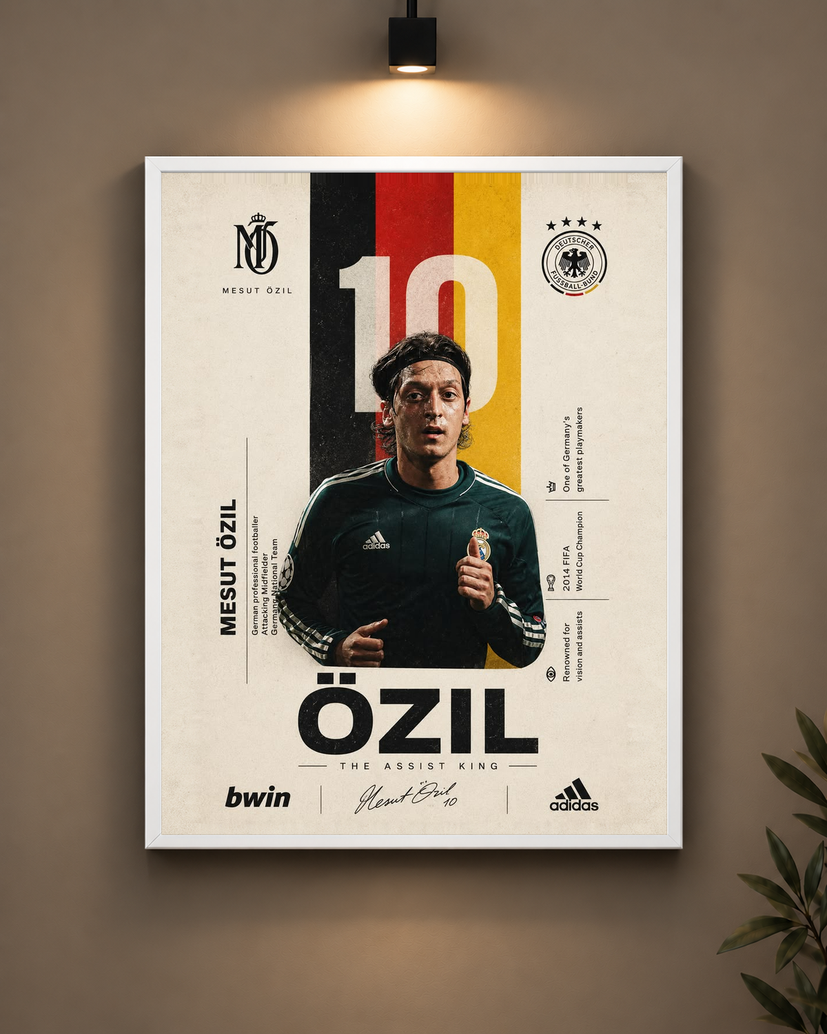 Ozil Assist King Frame in white frame - PrintIt