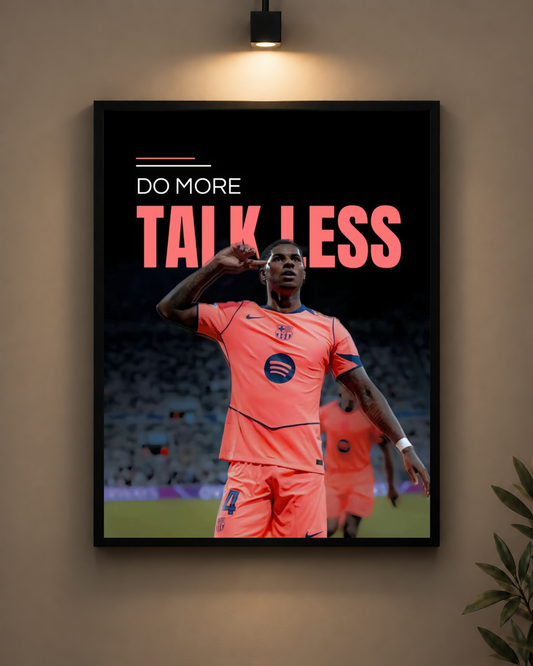 Barcelona Do More Talk Less Frame in black frame - PrintIt