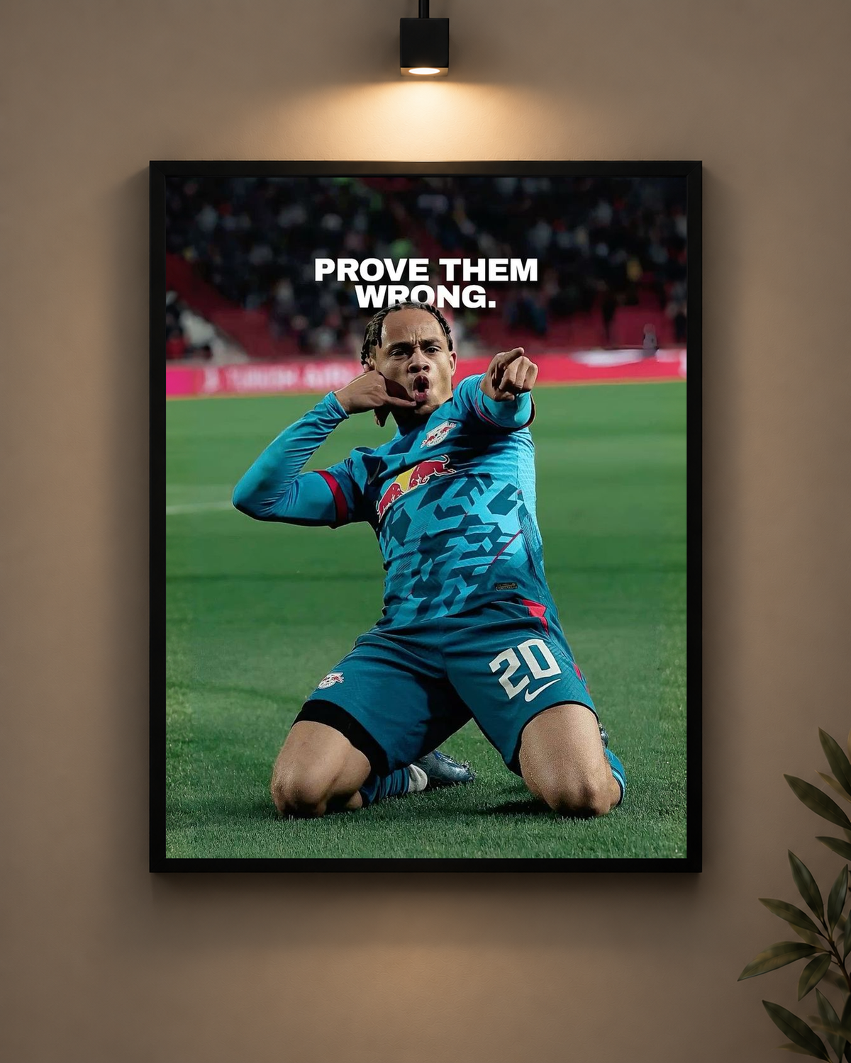 Xavi Simons Prove Them Wrong Frame in black frame - PrintIt