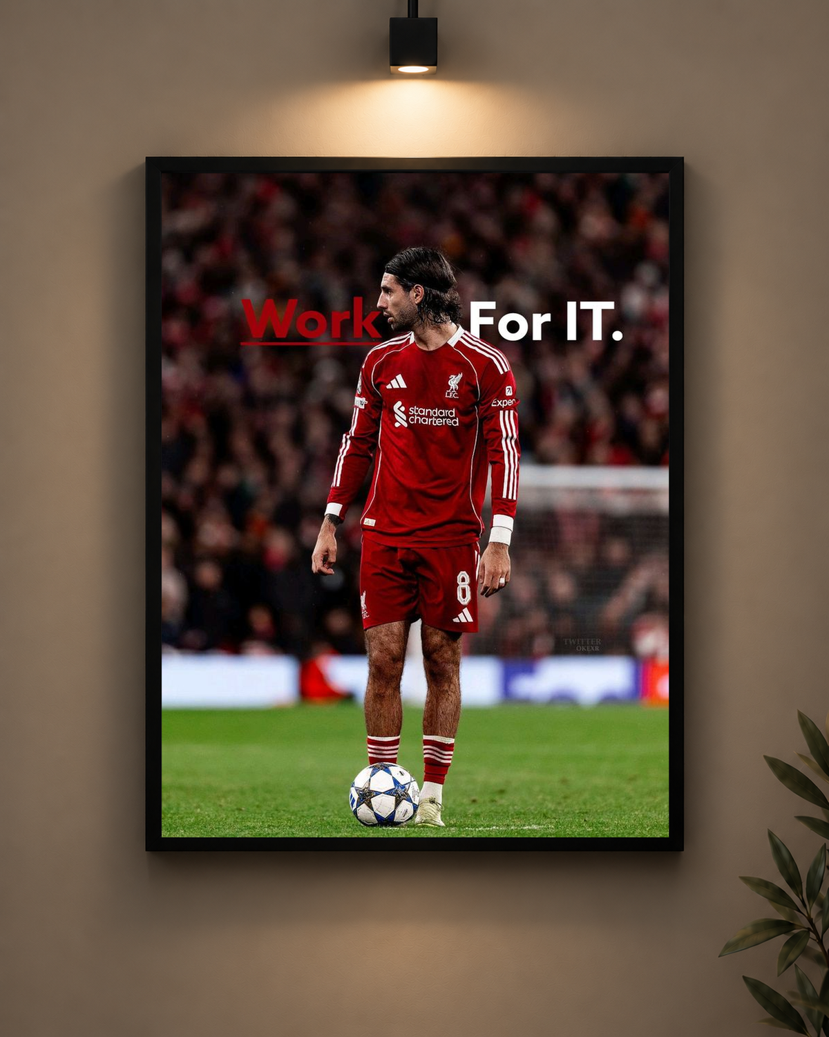 Szoboszlai Work For It Frame in black frame - PrintIt