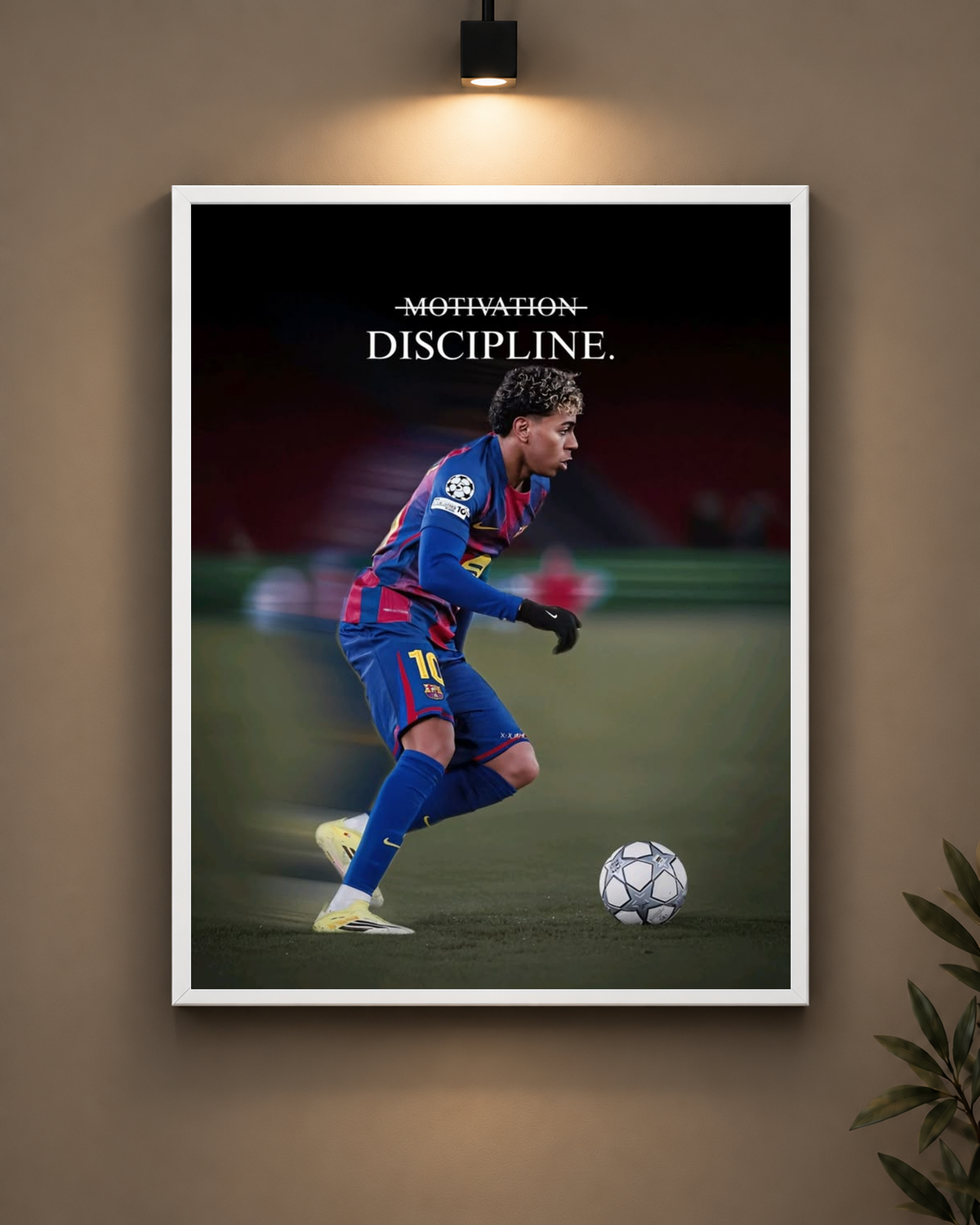 Yamal Discipline Frame in white frame - PrintIt