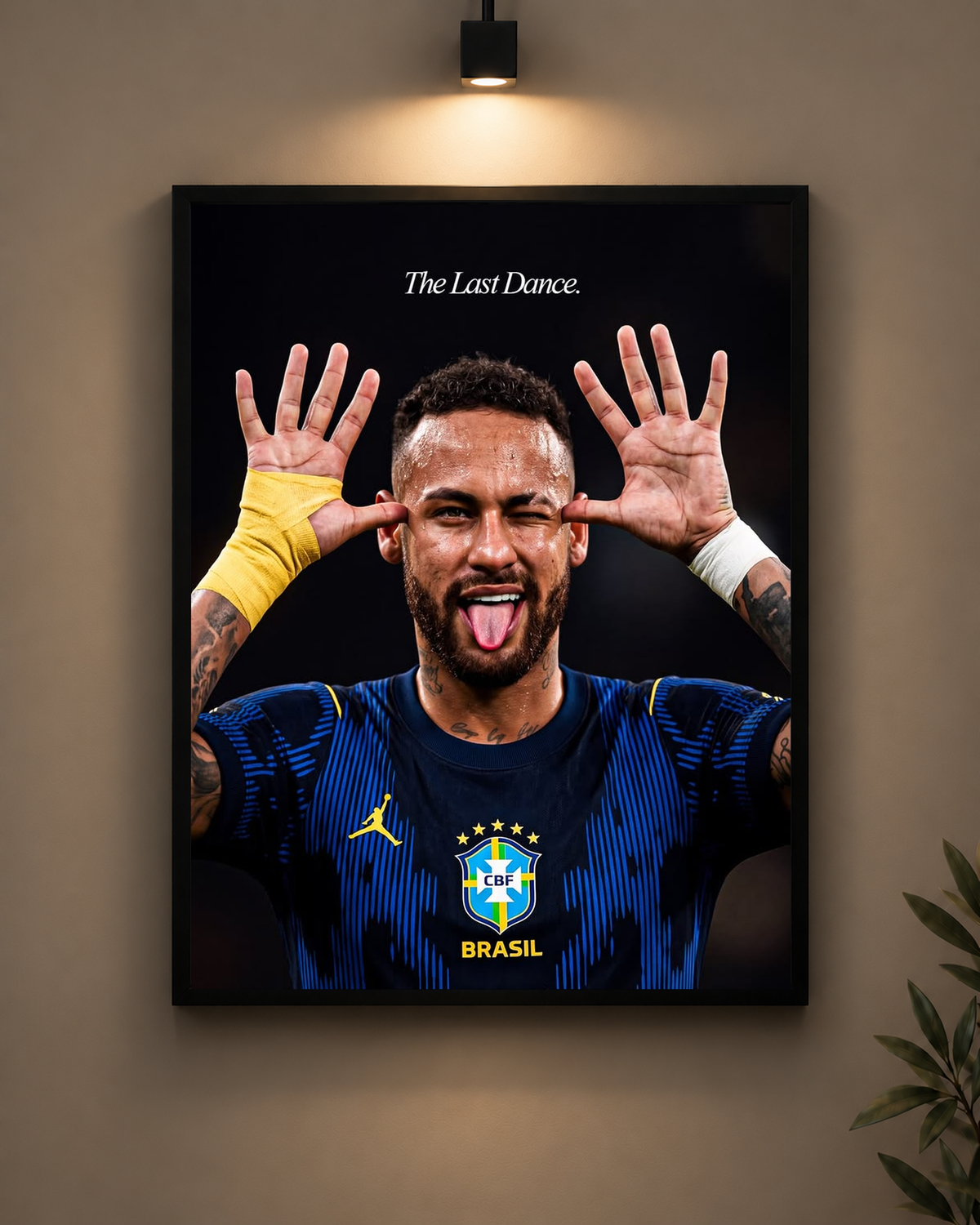 Neymar The Last Dance Frame in black frame - PrintIt