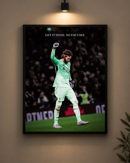 Goalkeeper Get It Done Frame in black frame - PrintIt