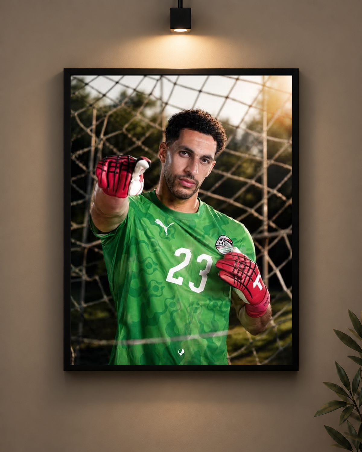 Egypt Goalkeeper Frame in black frame - PrintIt