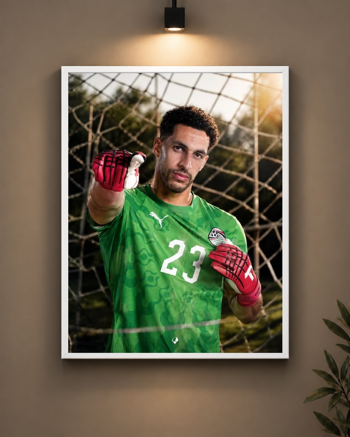 Egypt Goalkeeper Frame in white frame - PrintIt