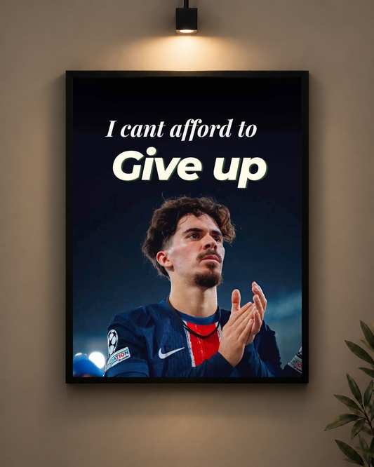 Vitinha Give Up Frame in black frame - PrintIt