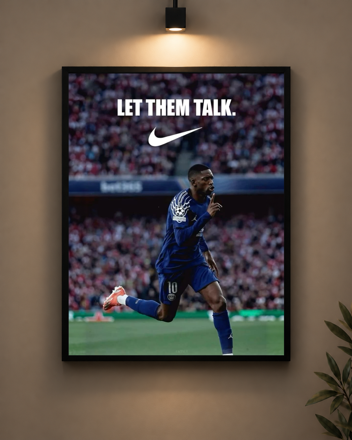 Dembele Let Them Talk Frame in black frame - PrintIt