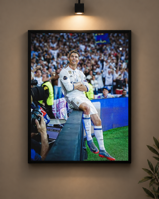 Ronaldo Real Madrid Frame in black frame - PrintIt