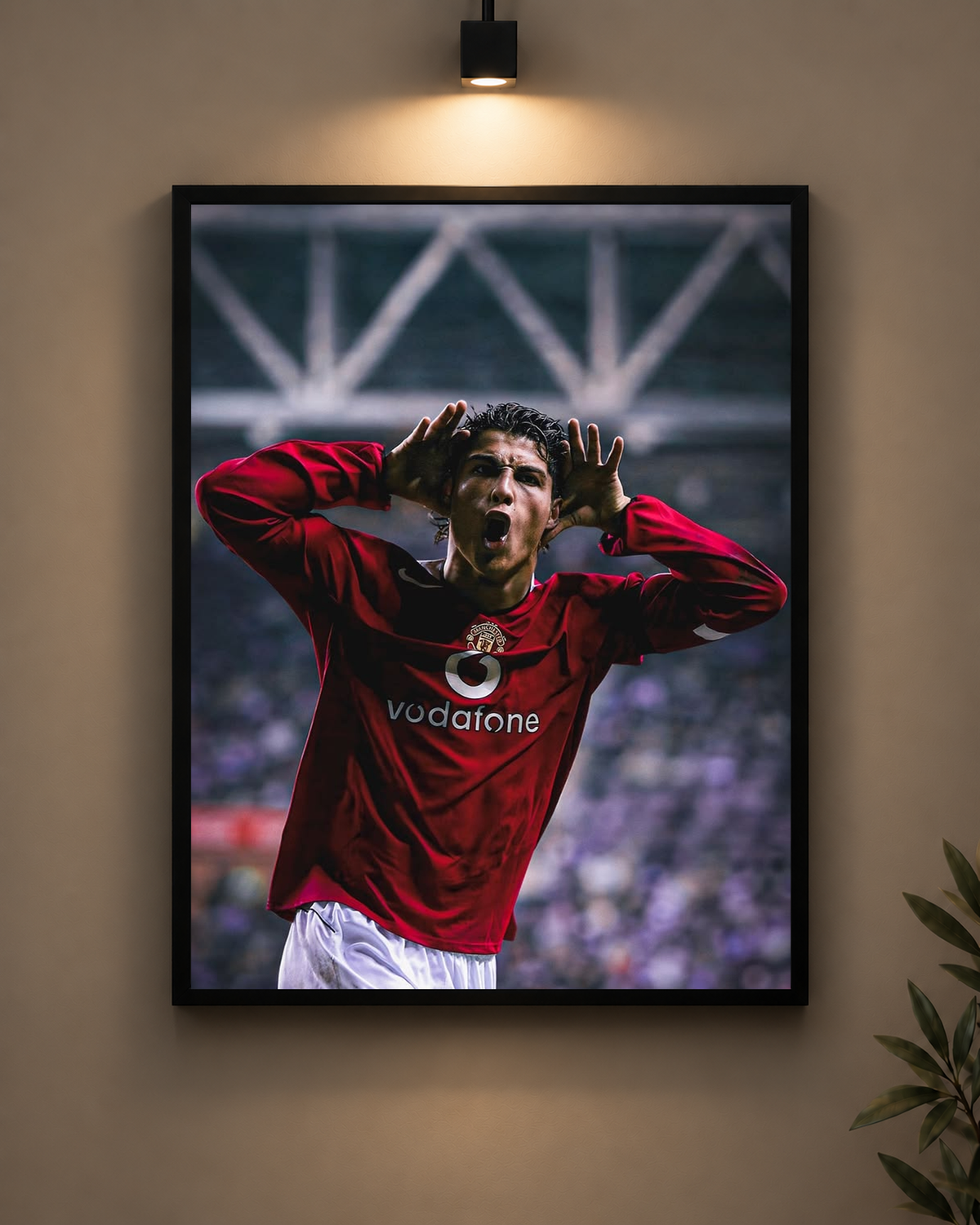Ronaldo Manchester United Frame in black frame - PrintIt