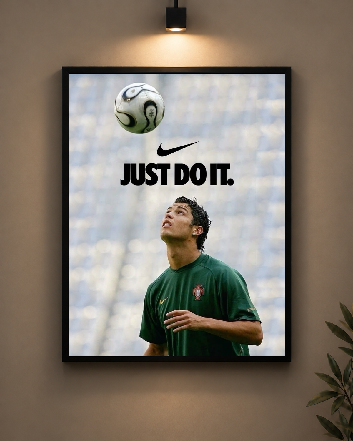 Ronaldo Just Do It Frame in black frame - PrintIt