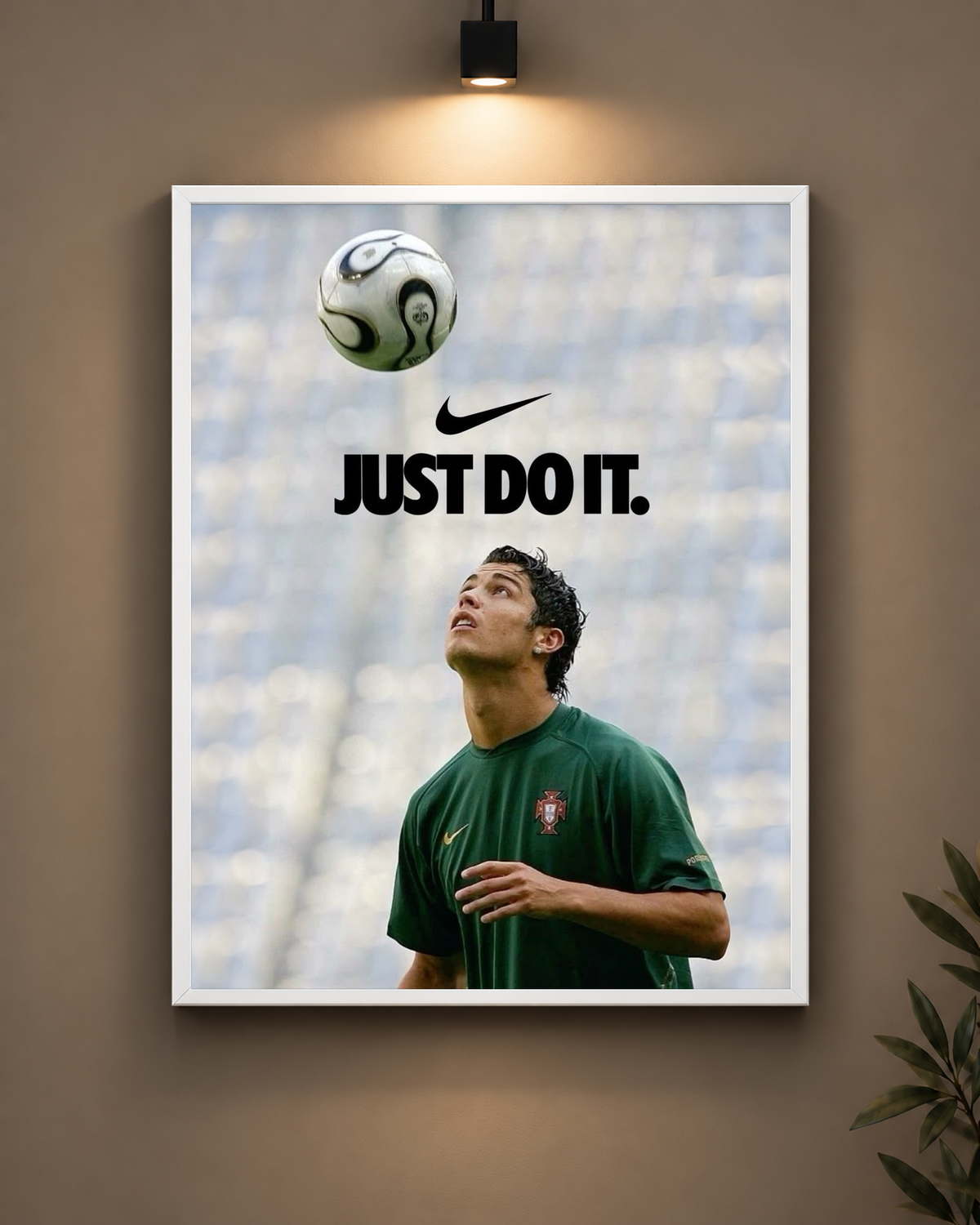 Ronaldo Just Do It Frame in white frame - PrintIt