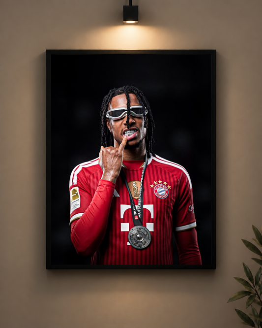 Bayern Champions Medal Frame in black frame - PrintIt