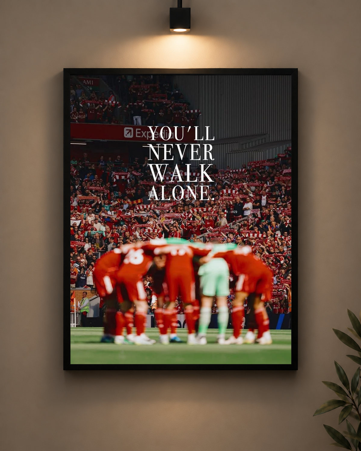 Liverpool You'll Never Walk Alone Frame in black frame - PrintIt