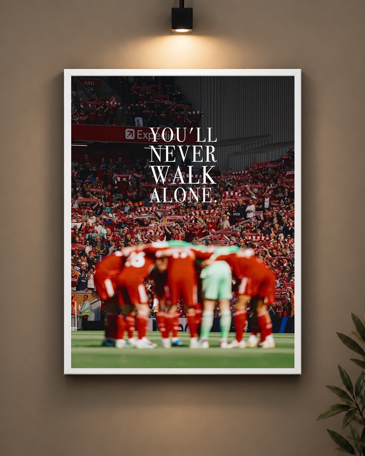Liverpool You'll Never Walk Alone Frame in white frame - PrintIt