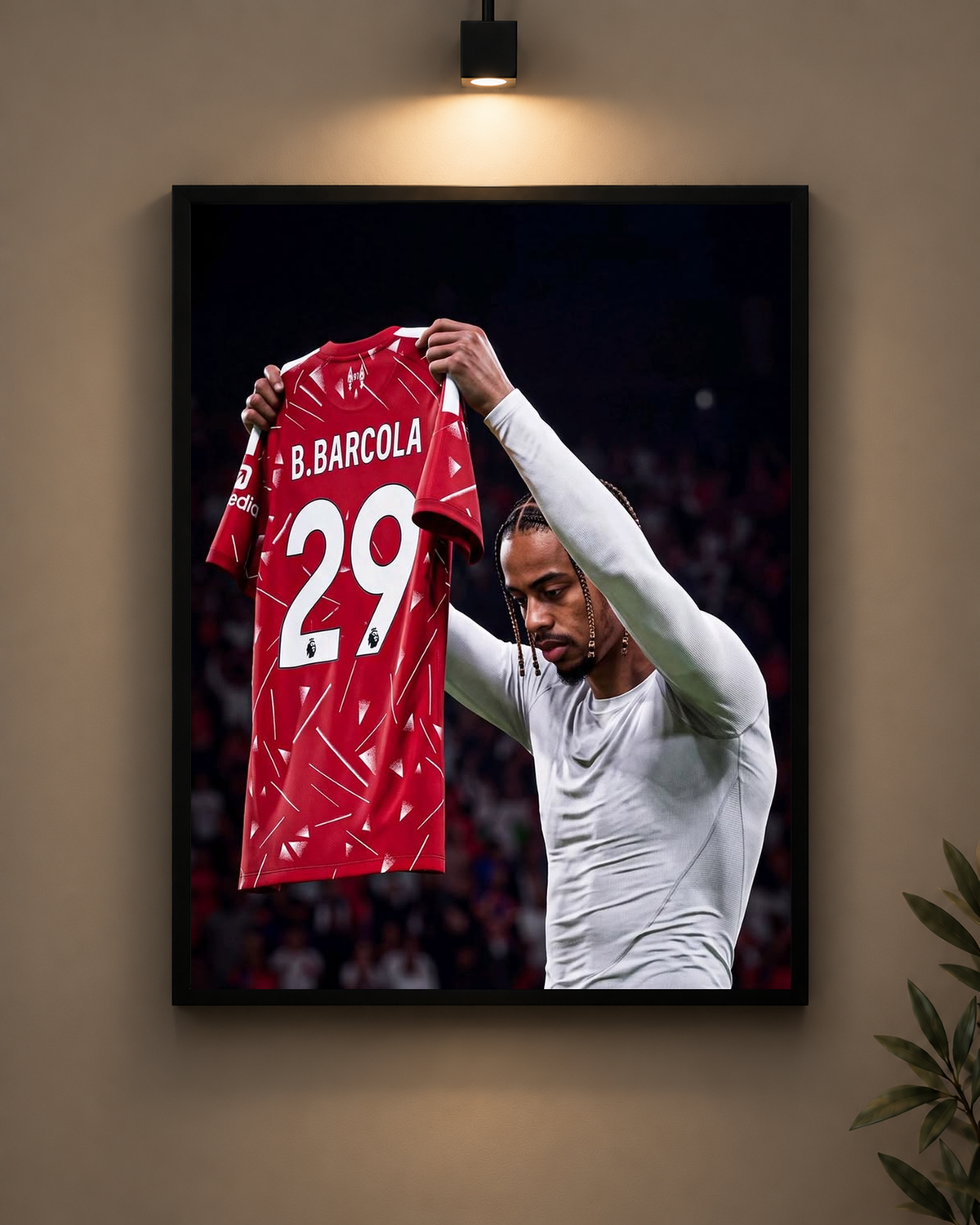Barcola Shirt Tribute Frame in black frame - PrintIt