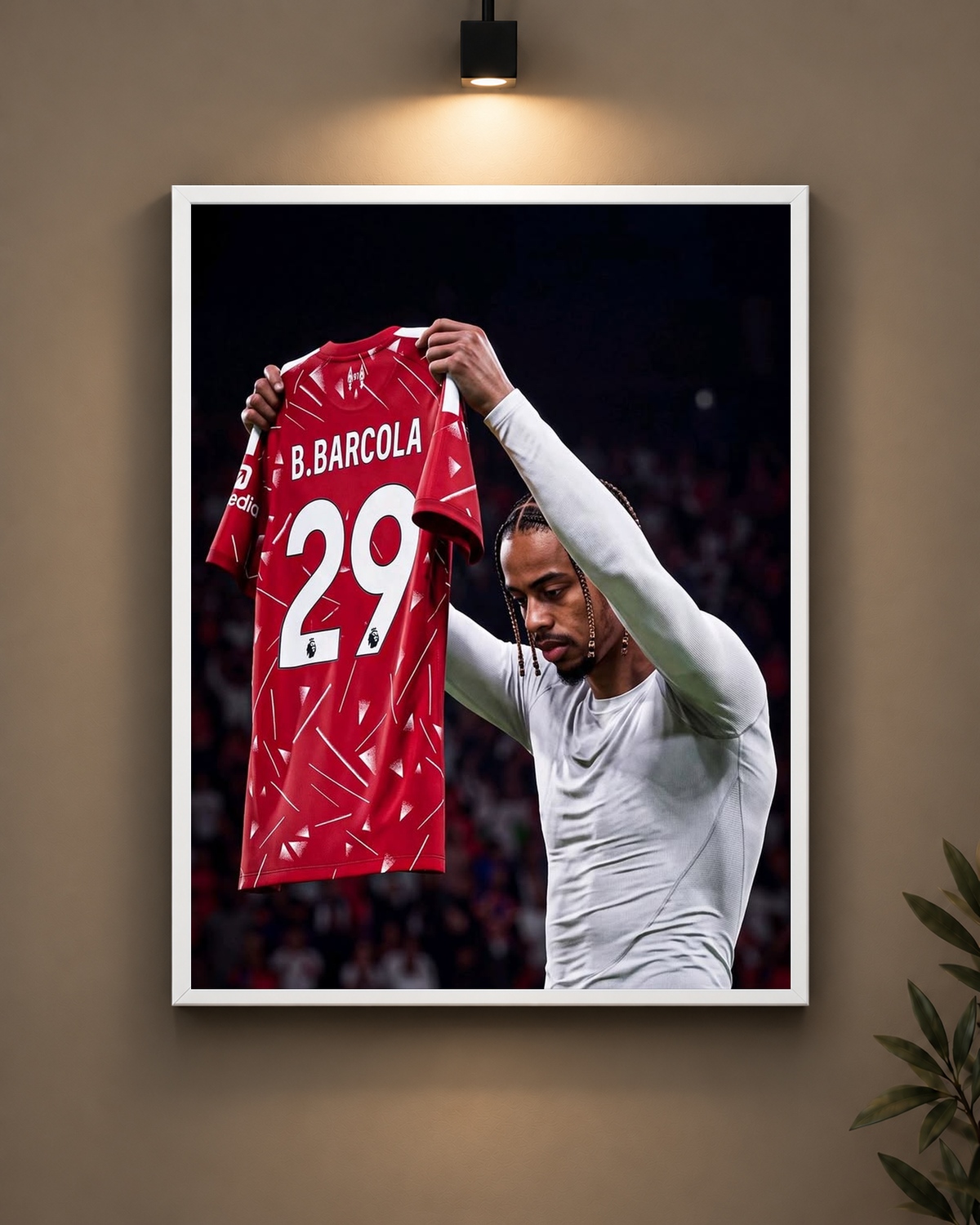 Barcola Shirt Tribute Frame in black frame - PrintIt