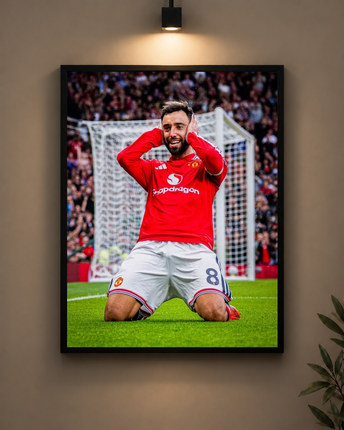 Manchester United Celebration Frame in black frame - PrintIt