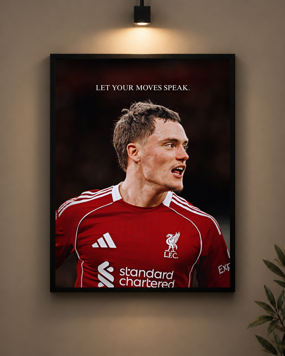 Let Your Moves Speak Liverpool Frame in black frame - PrintIt
