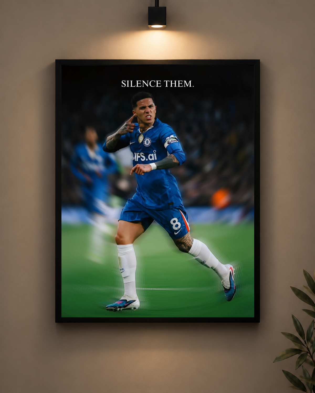 Silence Them Football Frame in black frame - PrintIt