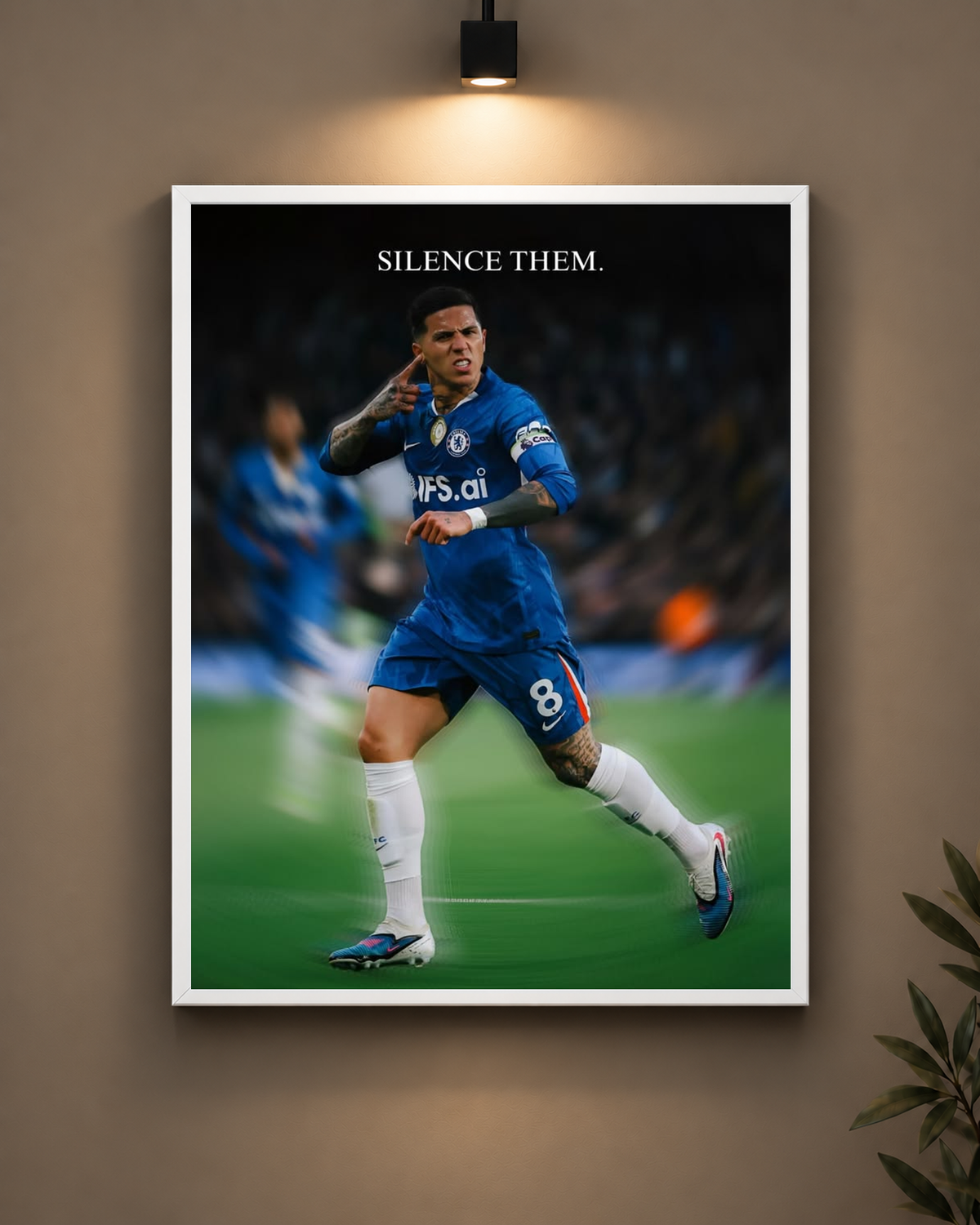 Silence Them Football Frame in black frame - PrintIt