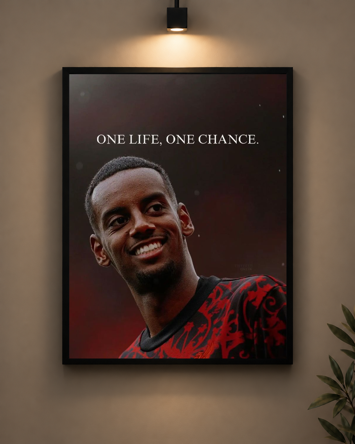 One Life One Chance Football Frame in black frame - PrintIt