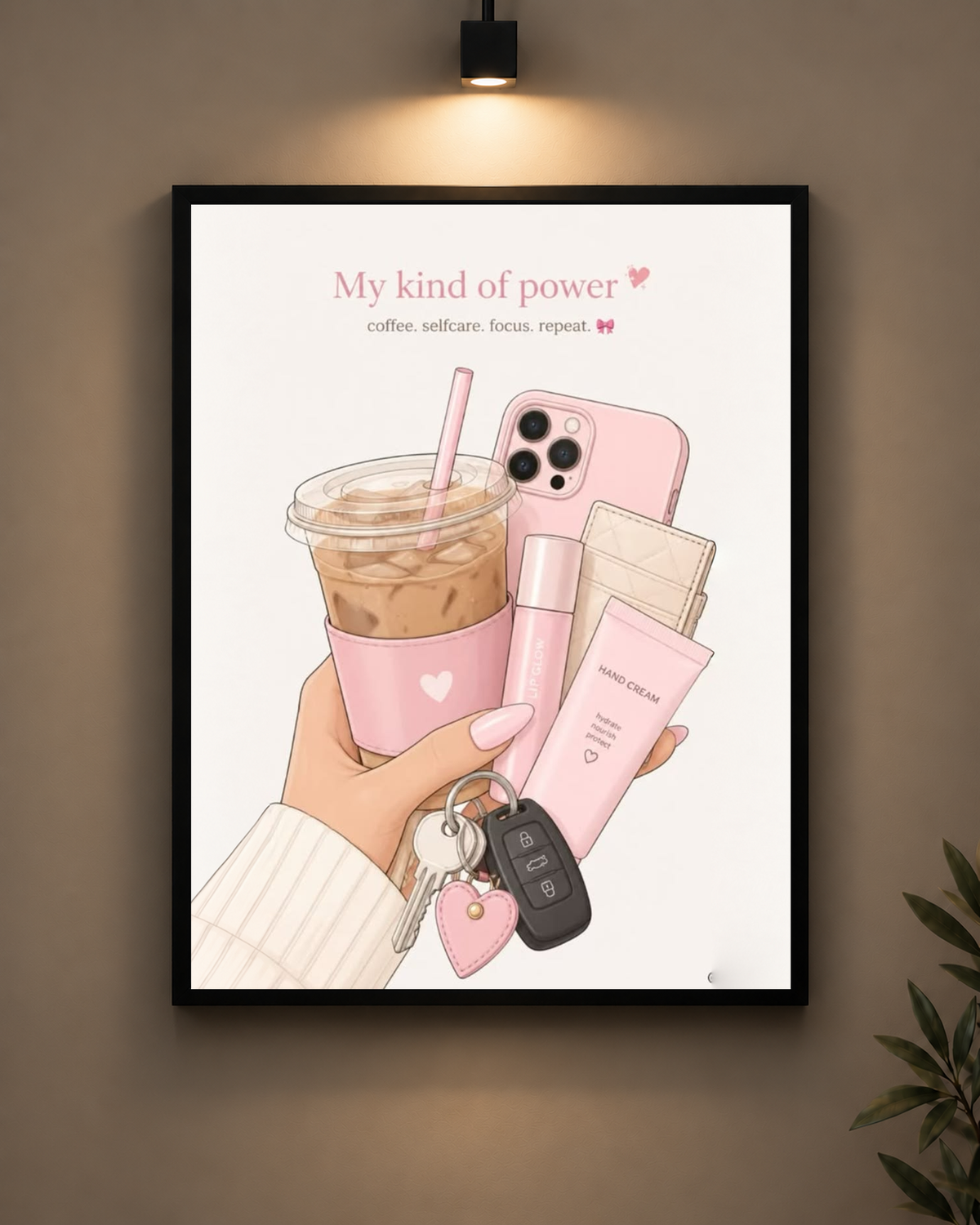 Pink Essentials Frame in black frame - PrintIt